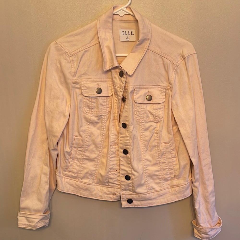 Blush pink Jean jacket Elle medium
